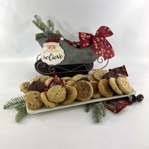 believe gift by basket of pittsburgh photo with sleigh and cookies