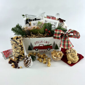 fresh cut trees holiday gift basket