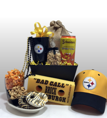 The best Pittsburgh Steeler gifts in the USA. Local delivery or shipped nationally. Authentic Pittsburgh Steeler gifts straight out of Pittsburgh. The preferred gift basket company by Steeler Nation. Basket of Pittsburgh is an award winning gift basket company and is the preferred gift basket company for Steeler Nation fans.