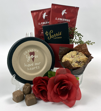 This image is to showcase the quality, quantity and contents of the Mother's Day gifts by Basket of Pittsburgh gift baskets.