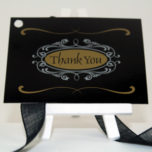 Personal Touch Tag- "Thank You" Black and Gold