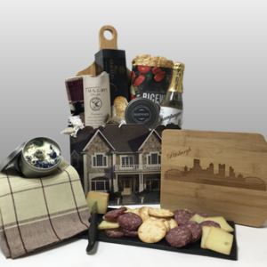 One of the best gift baskets in Pittsburgh - Brunch in the Burgh. It is packed with delicious brunch goodies from Steel City Coffee, Biscotti Bros Biscotti, Mediterra Bakehouse, Jenny Lee Bread, Five Generations Bakers, Nicholas Coffee, Tea, Coffee. This a popular gift basket for real estate closings, realtor gifts, welcome to pittsburgh gifts, new home gifts.