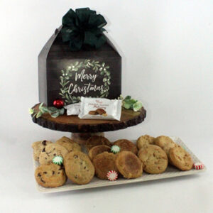 holly jolly cookie basket