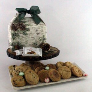 holly jolly cookie basket